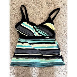 Zero Xposure Black and Multicolor Women's Tankini Swimsuit - Size 8
